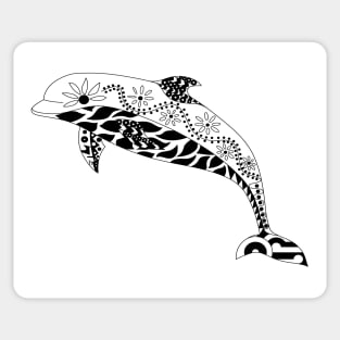 mister dolphin in floral ecopop Sticker